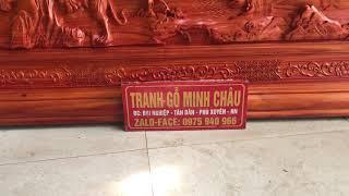 Anh hùng tương ngộ 197x97x5cm. Gỗ Hương đỏ np.