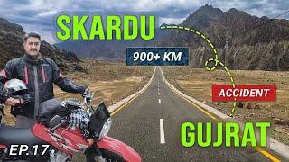 Motorcycle ACCIDENT | Skardu to Gujrat 900+ Km | Hail Storm ADVENTURE | Pakistan  Travel Vlog