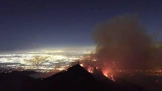 Live: Brush fire burning in the Eaton Canyon area near Altadena.