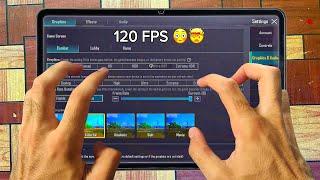  Smooth+120fps TEST XIAOMI PAD 6 Pro ️ 4 Finger Claw FULL sensitivity #bgmi #pubgmobile