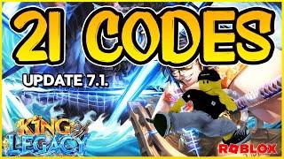 16 NEW CODES21 WORKING CODES for KING LEGACYReset Stat CodesHALLOWEENUPDATE 7.1.  Roblox 2024