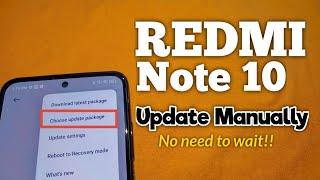 REDMI NOTE 10: How to Update Manually