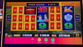 $1K A SPIN! DRAGON CASH HL SLOTS!! BONUS INSIDE A BONUS!! MASSIVE HANDPAY ALERT!!!