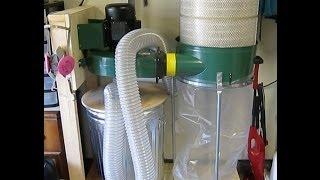 Harbor Freight 2hp Dust Collector with Wynn 35a Filter and Thien Baffle Pre-Separator Setup