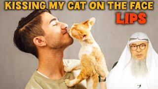 Can I kiss my cat on the face, lips? #Assim #assimalhakeem #cat #cats assim al hakeem