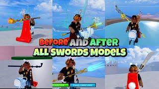 Rework Swords Models/Designs Before and After Showcase in Blox Fruits