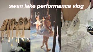 swan lake performance vlog! triple show day, stage make-up, behind the scenes