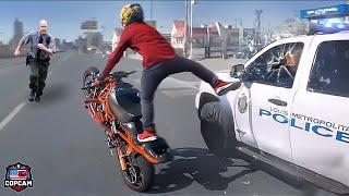 CRAZIEST MOMENTS High Speed Motorcycle Chase of ALL Time Caught On Dashcam