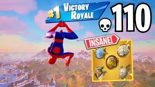 110 Elimination SPIDERMAN Solo vs Squads WINS Full Gameplay (Fortnite Chapter 5 Season 1)!