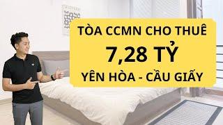 Tòa chung cư mini cho thuê | 7,28 tỷ | Yên Hòa Cầu Giấy | Dòng tiền 7%