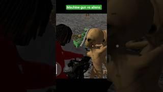 Machine gun vs green alien  #automobile