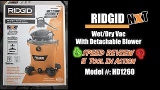 A SUCKER & BLOWER! RIDGID Wet Dry Vac Blower REVIEW & In Action - 12 Gal HD1260