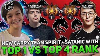 NEW CARRY TEAM SPIRIT - SATANIC with TOP 1 RANK NIGHTFALL vs TOP 4 RANK WATSON in 13K MMR GAME!