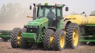 John Deere 8430 Tractor, 1770NT Planter near Genoa, Illinois on 5-19-2013