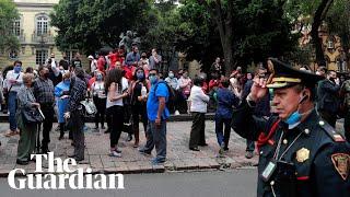 People run on to streets as Mexico hit by 7.5-magnitude earthquake