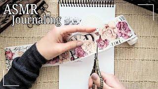 Relaxing Aesthetic Journal Spread | Princess & Flowers | Calming Paper Sounds | ASMR No Talking