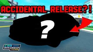 THIS CAR GOT "RELEASED" ACCIDENTALLY IN Car dealership tycoon?! | Mird CDT