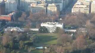 Washington Monument Observatory - View to the North 1/2 (White House, Ellipse) - Dec. 21, 2014