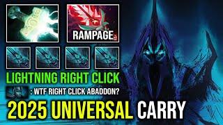 WTF Lightning Right Click 1v5 Rampage 2025 Universal Carry Max Curse of Avernus Abaddon Dota 2