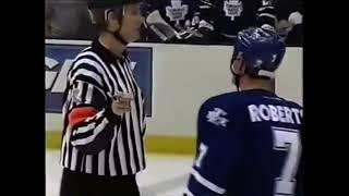 Steve Webb helps Tie Domi end his shift, tosses Leafs around, draws a powerplay