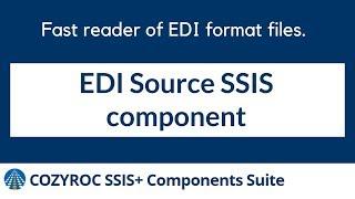 Fast reader of EDI format files. EDI Source SSIS component from COZYROC