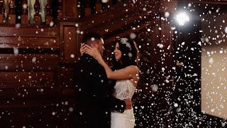 A First Dance in a flood confetti - A Bourton Hall wedding