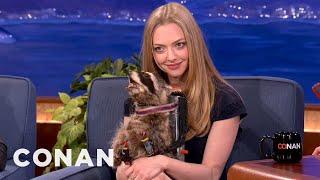 Conan Gives Amanda Seyfried His Screeching Jet Pack Raccoon | CONAN on TBS