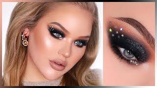 SPARKLY BLACK NYE SMOKEY EYES In-Depth Makeup Tutorial