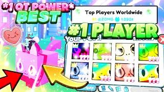 OMG!  I GOT 1000QD POWER & BECAME #1 BEST PLAYER (RAINBOW TITANICS) In Pet Simulator X!