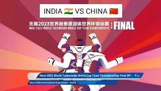 INDIA VS CHINA in Wuxi 2023 World Taekwondo World Cup Team Championship 2023 #taekwondo #india