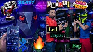 LED Display shoulder Bag With Bluetooth connectivityLED display bag for riders | rider backpack