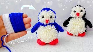 Amazing Penguin Making Idea - Super Easy Way to Make - DIY Woolen Dolls - Easy Craft Ideas with Yarn