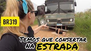 Motorhome velho em estrada RUIM dá nisso - Nossa vez de ajudar o caminhoneiro