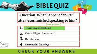 Bible Quiz • Part -2 • About Apostle Paul • Salvation in Christ