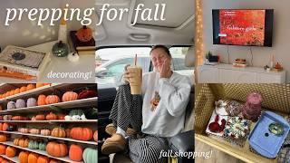 PREPPING FOR FALLdecorate & shop with me + rewatching gilmore girls, fall TBR, & crochet updates!