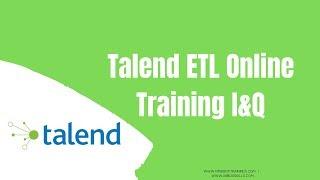 Talend ETL Online Training | Talend Online Training I&Q 6 | Mindbox Trainings & Unbox Skills