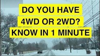 How To Know If Your  Car is 4 Wheel Drive (4WD) or Front Wheel Drive in 1 minute