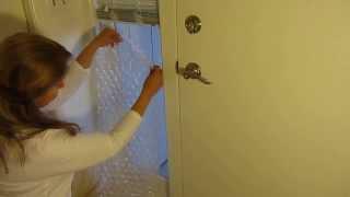 Insulate A Window With Bubble Wrap - Stop Heat Loss Through Windows Easy Cheap Fix