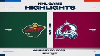NHL Highlights | Wild vs. Avalanche - January 20, 2025
