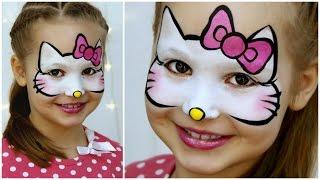 "Hello Kitty" Makeup for Kids — Fast & Easy Face Painting Tutorial