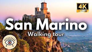 [4K] SAN MARINO Italy  WALKING TOUR with Subtitles (Drone) "walking tour"