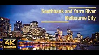 Walking Tour | Southbank & Yarra River | Melbourne Australia | Sunny Afternoon | 4K