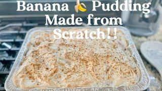 The Ultimate Southern Banana Pudding | Homemade Custard + Meringue