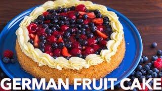 German Fruit Cake (Obstkuchen) Recipe