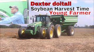 Dexter doitall  Farmer Soybean Harvest Time