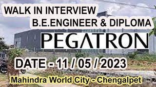 PEGATRON Company Direct Walk-In Interview | Diploma & B. E. Engineers | Quality Engineer Position