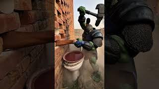 hulk agarró la mano de ese hombre