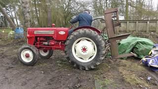 International B414 tractor and log splitter.