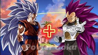 Goku ultra instinct 3 + Vegeta ultra ego 3 fusion VS All #dragonball #goku #vegeta