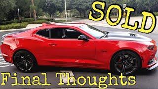 Final Thoughts. Sold 2020 Camaro 1SS 1LE